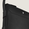 Sac Messenger vertical à Bandoulière en Cuir Sartorial noir