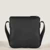 Sac Messenger vertical à Bandoulière en Cuir Sartorial noir