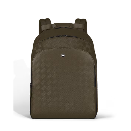 Sac à Dos Moyen Format avec 3 Compartiments en Cuir Extreme kaki