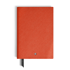 Carnet Moyen Format en Cuir Sartorial, Pages Lignées, mandarine