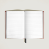 Carnet Moyen Format en Cuir Sartorial, Pages Lignées, mandarine