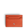 Porte-cartes 5cc en Cuir Sartorial mandarine