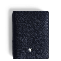 Porte-Cartes 4cc en Cuir Grainé bleu nuit