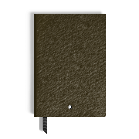 Carnet Moyen Format en Cuir Sartorial kaki, Pages Lignées