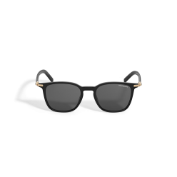 Lunettes de soleil carrées à monture en acétate noire