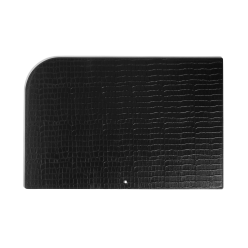 Sous-Main en Cuir Embossé Croco noir