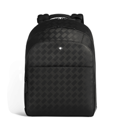 Sac à Dos Grand Modèle avec 3 Compartiments en Cuir Extrême noir