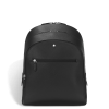 Sac à Dos Moyen Modèle avec 3 Compartiments en Cuir Sartorial noir