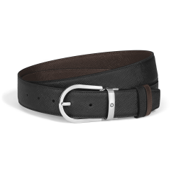 Ceinture Réversible Fer à Cheval 35 mm en Cuir Sartorial noir/marron