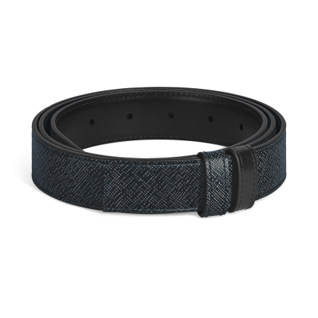 Ceinture en cuir réversible 30 mm bleu tweed Sartorial/noir Meisterstück