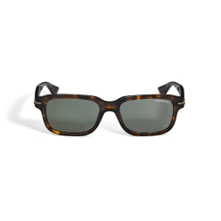 Lunettes de soleil rectangulaires avec monture en acétate havane