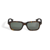 Lunettes de soleil rectangulaires avec monture en acétate havane