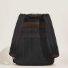 Sac à Dos Moyen Modèle avec 3 Compartiments en Cuir Sartorial ebène