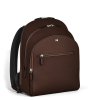 Sac à Dos Moyen Modèle avec 3 Compartiments en Cuir Sartorial ebène