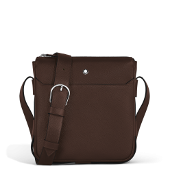 Sac Messenger Vertical en Cuir Sartorial ebène