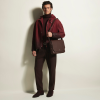 Sac Messenger Vertical en Cuir Sartorial ebène