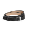 Bracelet Réglable Fer à cheval en Cuir Grainé noir