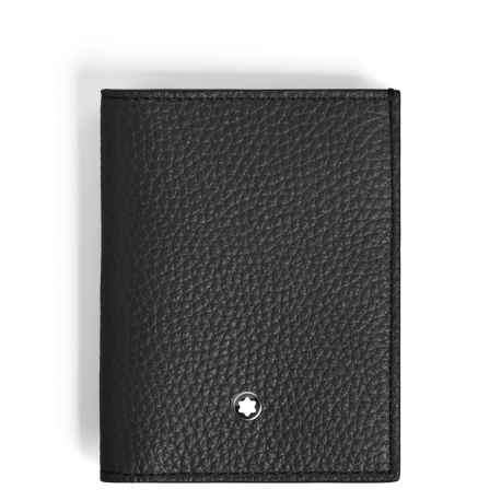 Mini Portefeuille 4cc en Cuir Grainé noir