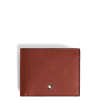 Portefeuille 6cc en Cuir Sartorial chêne rouge