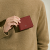 Portefeuille 6cc en Cuir Sartorial chêne rouge