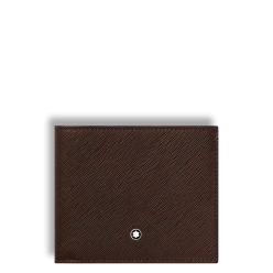 Portefeuille 8cc en Cuir Sartorial ebène