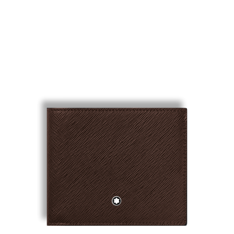 Portefeuille 8cc en Cuir Sartorial ebène