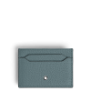 Porte-Cartes 5cc en Cuir Grainé bleu givré
