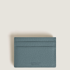 Porte-Cartes 5cc en Cuir Grainé bleu givré
