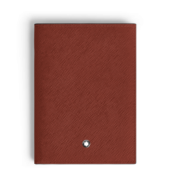 Porte-Passeport en Cuir Sartorial chêne rouge