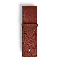 Étui pour 2 Instruments d’Écriture Montblanc Enveloppe chêne rouge