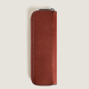 Étui pour 1 Instrument d'Écriture Zippé en Cuir Sartorial chêne rouge