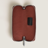 Étui pour 1 Instrument d'Écriture Zippé en Cuir Sartorial chêne rouge