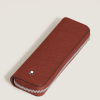 Étui pour 1 Instrument d'Écriture Zippé en Cuir Sartorial chêne rouge