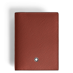 Porte-Cartes 4cc en Cuir Sartorial chêne rouge