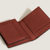 Porte-Cartes 4cc en Cuir Sartorial chêne rouge