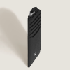 Porte-Cartes 7cc Zippé en Cuir Sartorial noir