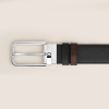 Ceinture Réversible 35 mm à boucle Rectangulaire en Cuir Sartorial noir/ebène