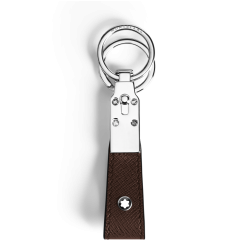 Porte clefs Sartorial cuir ébène 2 anneaux