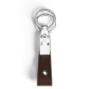 Porte clefs Sartorial cuir ébène 2 anneaux