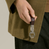 Porte clefs Sartorial cuir ébène 2 anneaux