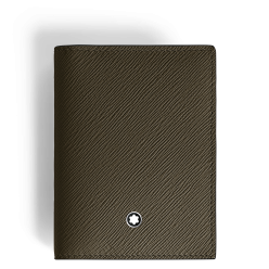 Porte-cartes 4cc en Cuir Sartorial Kaki