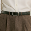 Ceinture Réversible 30 mm à boucle Rectangulaire en Cuir Sartorial noir/ébène