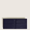 Portefeuille 8cc en cuir grainé bleu nuit