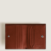 Portefeuille Compact 6cc en Cuir Meisterstück noir/chêne rouge