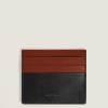 Porte-Cartes 6cc en Cuir Meisterstück noir/chêne rouge