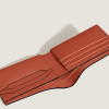 Portefeuille 6cc en Cuir Extrême noir/bauxite