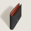 Portefeuille 6cc en Cuir Extrême noir/bauxite