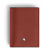 Mini Portefeuille 4cc en Cuir Sartorial chêne rouge