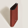 Mini Portefeuille 4cc en Cuir Sartorial chêne rouge