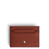Porte-Cartes 5cc en Cuir Sartorial chêne rouge